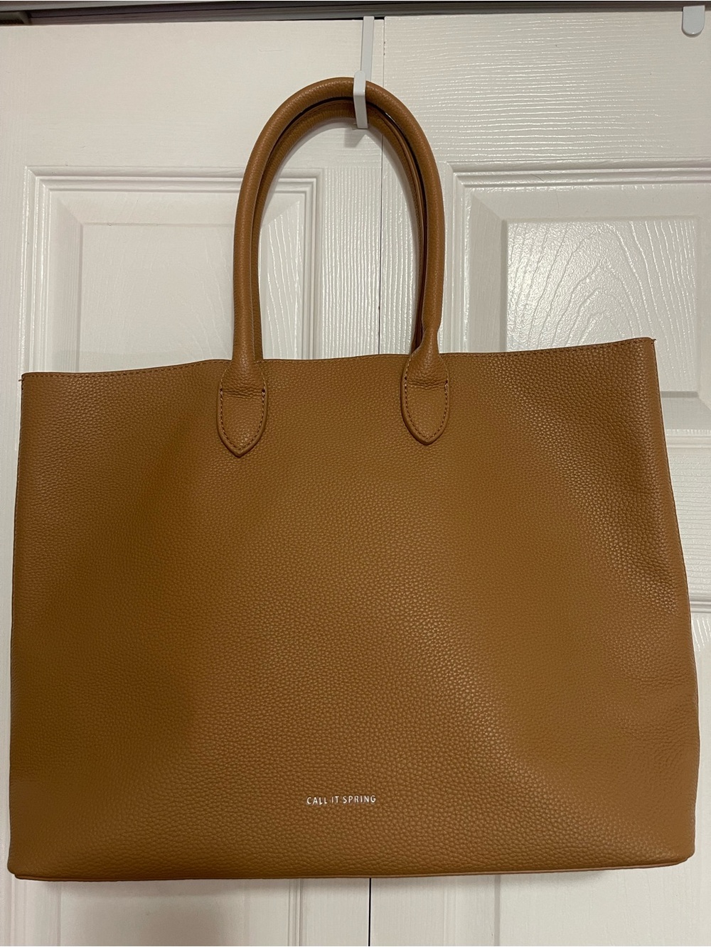 Call It Spring Caramel Brown Pebbled Tote